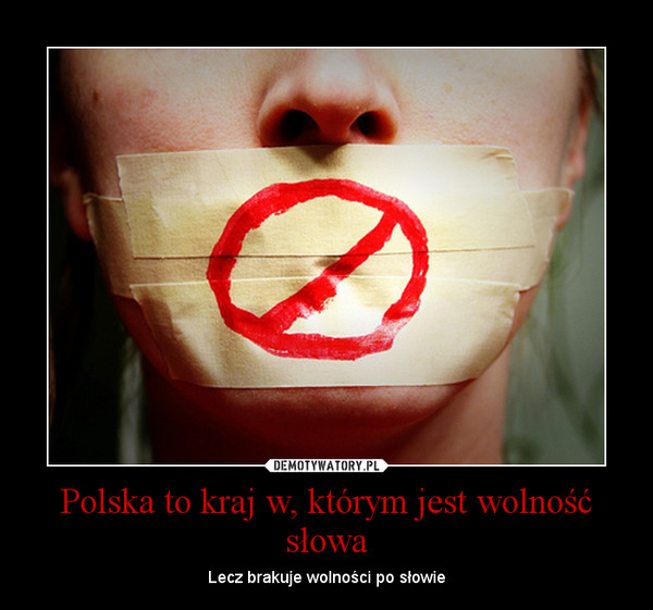 Polska to kraj w, którym jest wolność słowa – Lecz brakuje wolności po słowie 