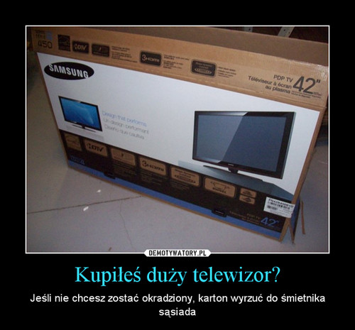 Kupiłeś duży telewizor?