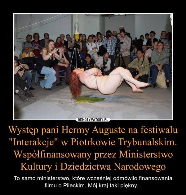 Występ pani Hermy Auguste na festiwalu "Interakcje" w Piotrkowie Trybunalskim. Współfinansowany przez Ministerstwo Kultury i Dziedzictwa Narodowego