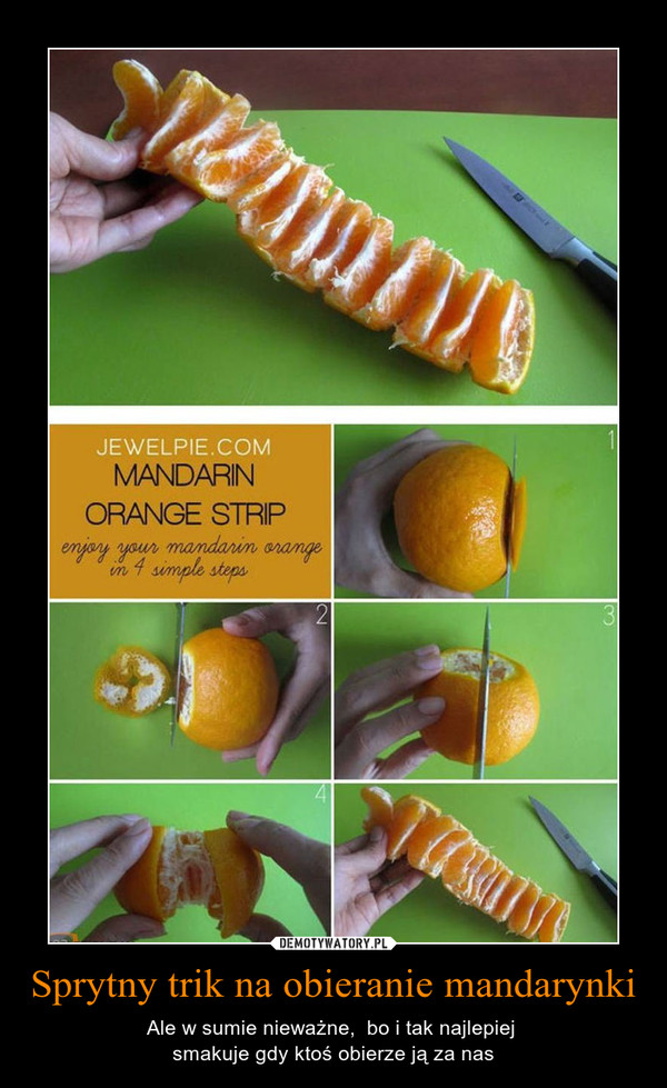 Sprytny trik na obieranie mandarynki