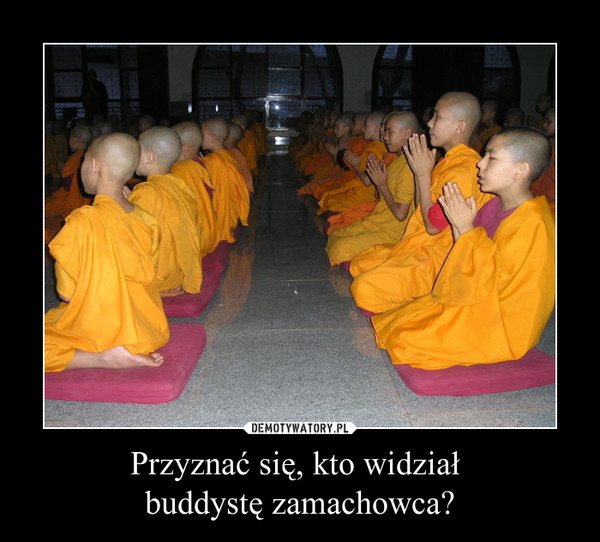 Przyznać się, kto widział buddystę zamachowca? –  