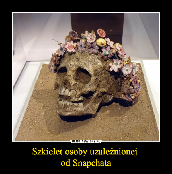 Szkielet osoby uzależnionej 
od Snapchata