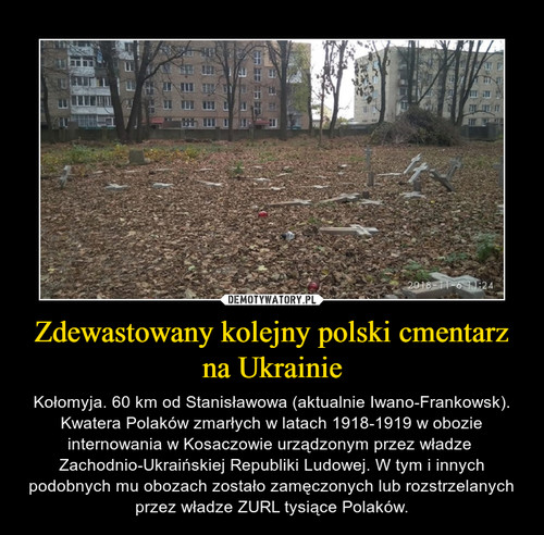 Zdewastowany kolejny polski cmentarz na Ukrainie