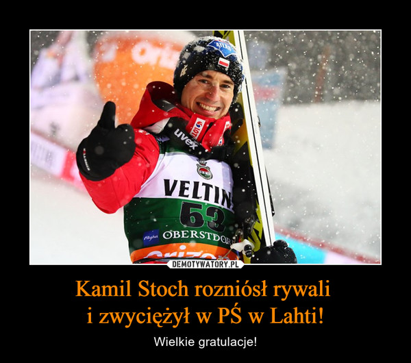 Kamil Stoch rozniósł rywali 
i zwyciężył w PŚ w Lahti!
