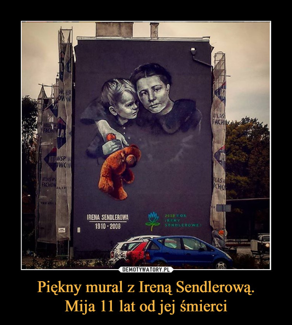 Piękny mural z Ireną Sendlerową.Mija 11 lat od jej śmierci –  