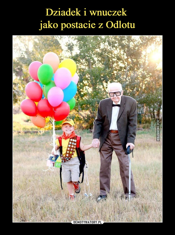 Dziadek i wnuczek 
jako postacie z Odlotu