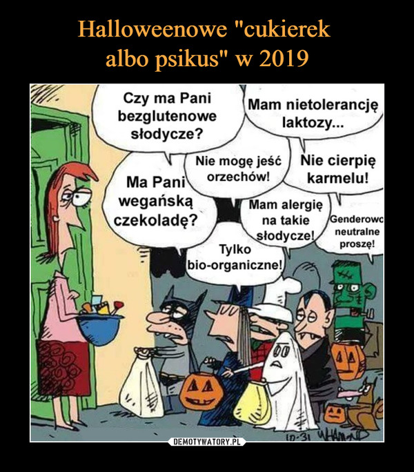 Halloweenowe "cukierek 
albo psikus" w 2019