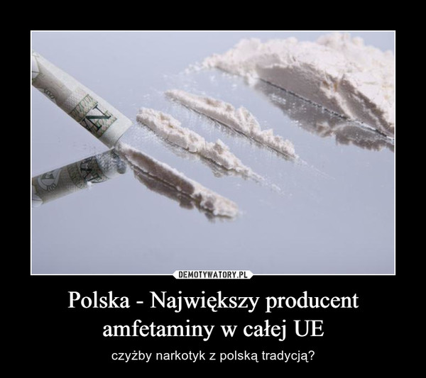 Polska - Największy producent amfetaminy w całej UE