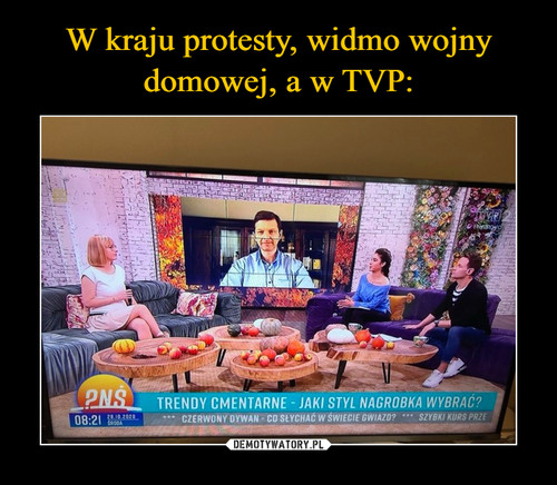W kraju protesty, widmo wojny domowej, a w TVP: