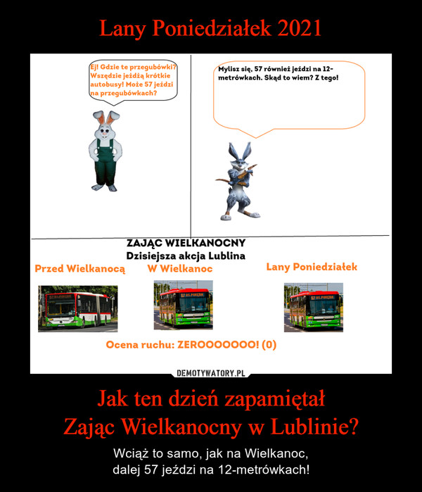 Lany Poniedziałek 2021 Jak ten dzień zapamiętał
Zając Wielkanocny w Lublinie?
