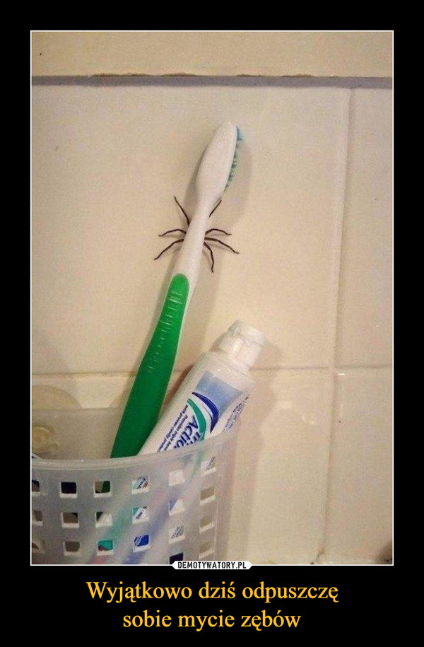 Wyjątkowo dziś odpuszczę
sobie mycie zębów