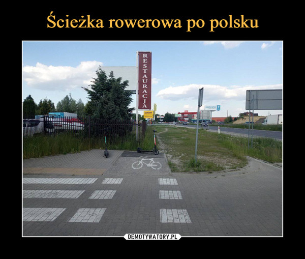 Ścieżka rowerowa po polsku