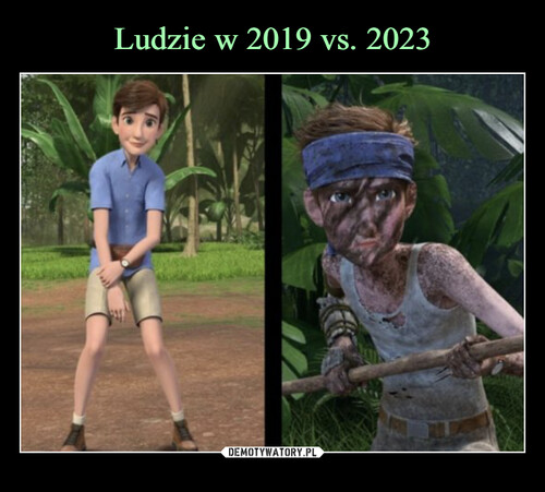 Ludzie w 2019 vs. 2023
