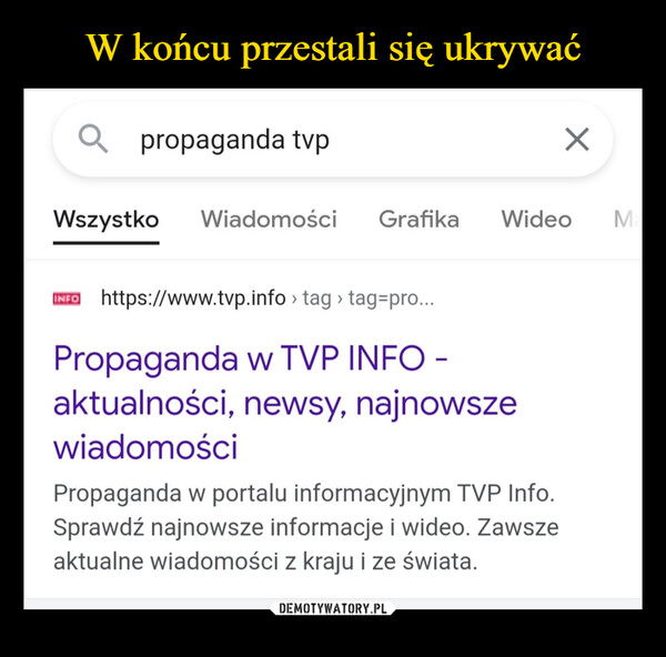  –  Propaganda w portalu informacyjnym TVP Info. Sprawdź najnowsze informacje i wideo. Zawsze aktualne wiadomości z kraju i ze świata.