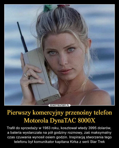Pierwszy komercyjny przenośny telefon Motorola DynaTAC 8000X