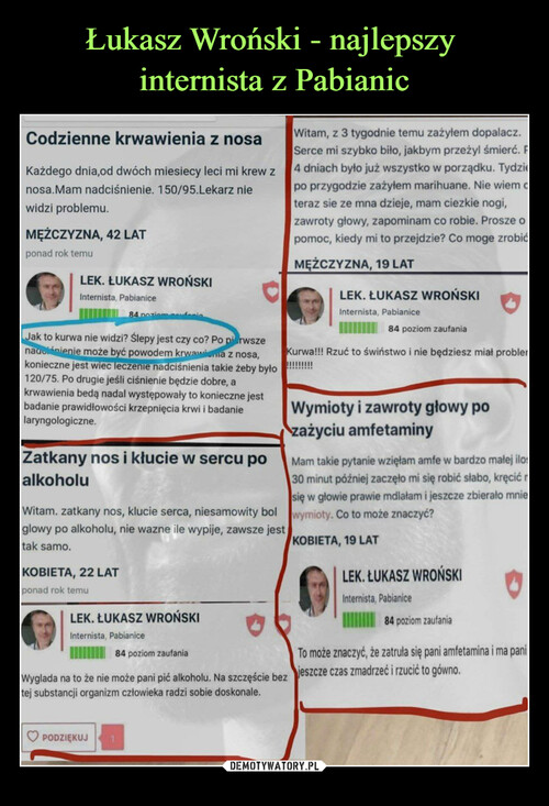 Łukasz Wroński - najlepszy 
internista z Pabianic