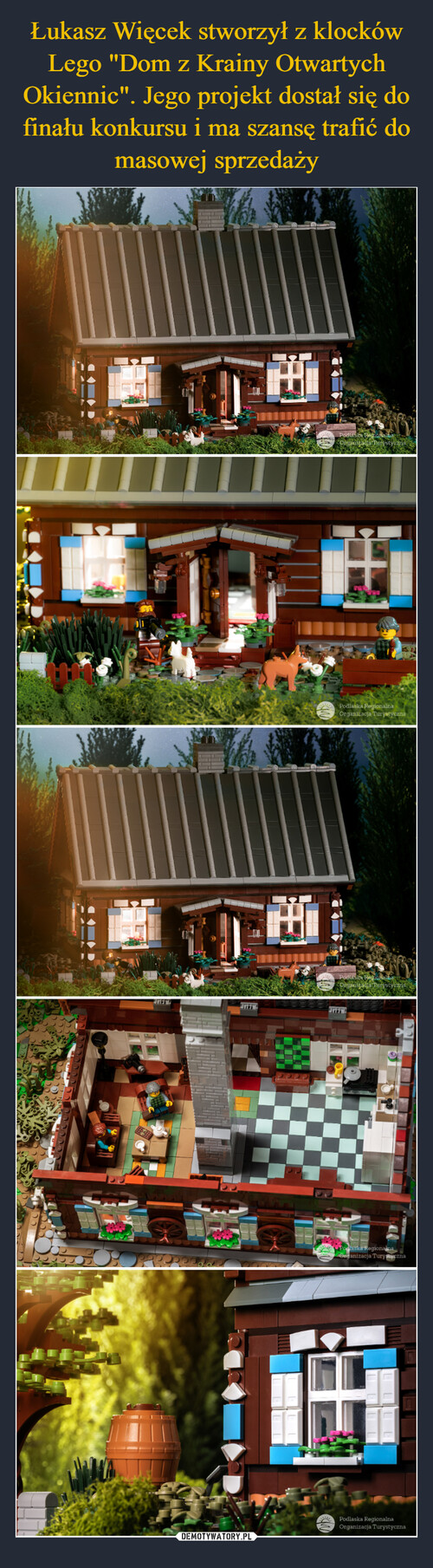 Łukasz Więcek stworzył z klocków Lego "Dom z Krainy Otwartych Okiennic". Jego projekt dostał się do finału konkursu i ma szansę trafić do masowej sprzedaży