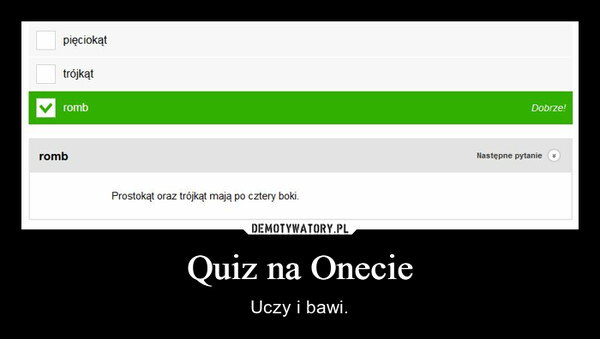 Quiz na Onecie
