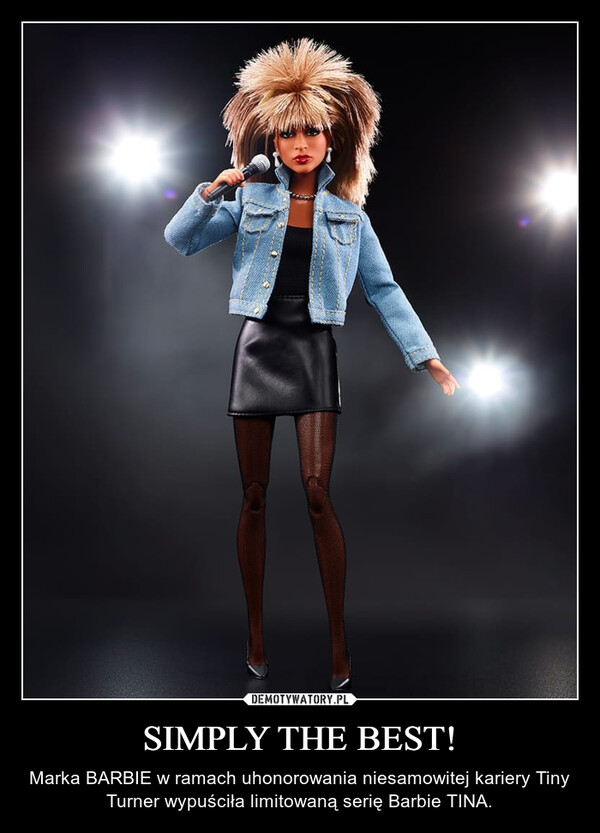 SIMPLY THE BEST! – Marka BARBIE w ramach uhonorowania niesamowitej kariery Tiny Turner wypuściła limitowaną serię Barbie TINA. CALMAR